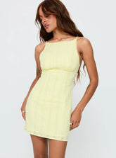 I Know Places Mini Dress Lemon